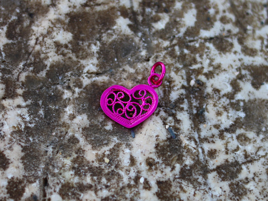 Charm Corazón Fucsia